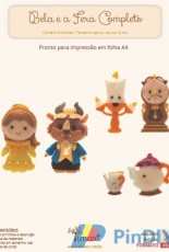 Timart - Fátima Barbosa -Bela e a Fera Completo The beauty and the beast - Felt - Portuguese