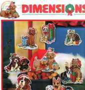 Dimensions 9120 Holiday Hounds Ornaments