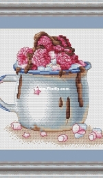 Raspberry Dessert in a Mug by Lena Averina / Pavlova