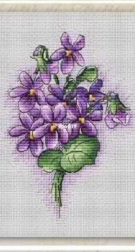 IriSka Stitch Bouquet Of Violets by Irina Biloshenko