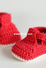 Croby Patterns - Ruby Slippers Baby Booties