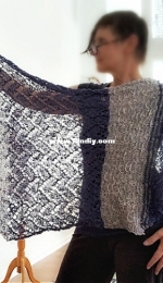 Casual Delft shawl by Petra Breakstone