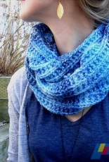 Blues Infinity Scarf by Jenny Withrow/ wiseknits-Free