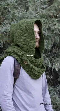 Crochet Hood Poncho Cowl CROCHET PATTERN Hooded (Instant Download