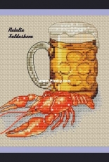 Beer with Lobster by Natalia Saldusheva - Pivasik