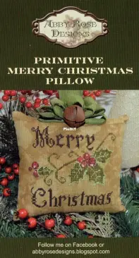 Abby Rose Designs - Primitive Merry Christmas Pillow