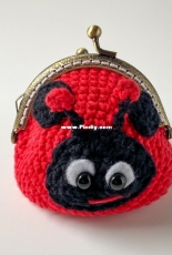 The Cheerful Chameleon - Charlyn Smith - Lacey the Ladybug coin purse