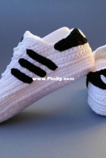 Crochet Sneakers - Adult Adidas Sneaker Slippers