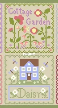 Cross-stitch kit Cottage garden Spring 1656 Riolis