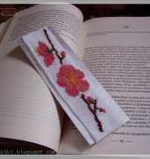 Cherry flower bookmark