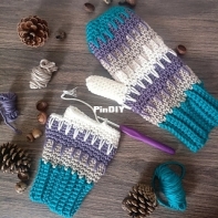 Perfect Posies by Paige - Paige Wall - Sabertooth Fingerless Gloves or Mittens