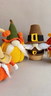Happy Dolls Handmade - Lucy Magic Pattern - Julia /Kate - Negovorina - Thanksgiving Gnomes