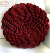 Crochet Spot - Rachel Choi - Round Flower Pillow Cover