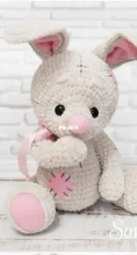 Sanka Toys - Oksana Berejshik - Оксана Берейшик - Plush Bunny Teddy - Плюшевый зайка Тедди - Russian