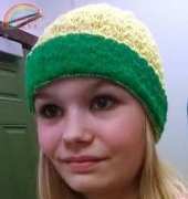 Test knit double brim hat