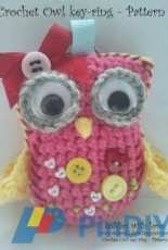 Teddies With Love - Martha Waruszewska - Crochet Owl keyring - Free