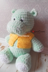 My crochet Hippo by N.Lebedeva