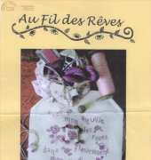 Au Fil des Reves - Bourse Roses et Toile de Jouy