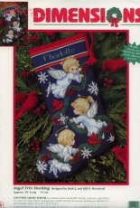 Dimensions 8644 Angel Trio Stocking