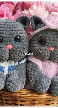 Happy Toys Yulia - Julia Shumskaya - Шумская Юлия - Kitty Plush and kitten Timosha - Кошечка Плюша и котенок Тимоша - Russian