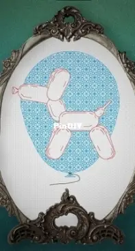 Urban Stitches - Blackwork - Balloon Dog