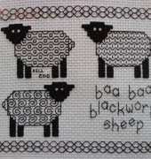 Kincavel Krosses - Baa Baa Blackwork Sheep