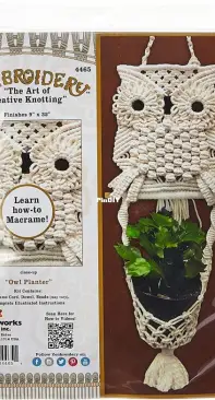 Macrame Owl planter