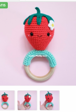 Hobbii Design - Super Cute Design - Jennifer Santos - Kawaii Strawberry Rattle - Dutch - Free