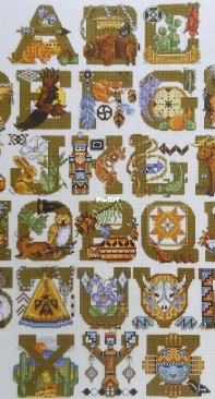 Native American Alphabet by Joan Elliott from Joan Elliott's Native American Cross Stitch PCS