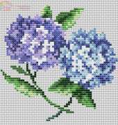 De fil en aiguille Motif de la fleur Hortensia