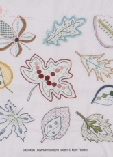 KFNeedlework Design-Embroidery Jacobean Leaves by Kelly Fletscher