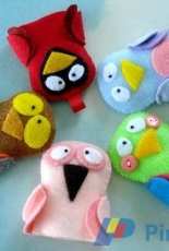 Precious Patterns - Bird Finger Puppets - Felting
