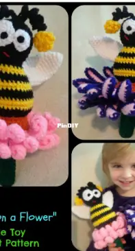 A Moore Eh Crochet - Michelle Moore - Big Bee on a Flower