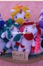 Crochet Ro - Roxana Jaime - Multicolored unicorns - Spanish - Free