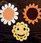 Unknown Designer - 001 Flower Coasters - Free