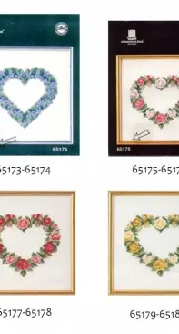 Oehlenschlager Design OOE - 65173-74 - 65175-76 - 65177-78 - 65179-80 Flowers Hearts XSD-PAT