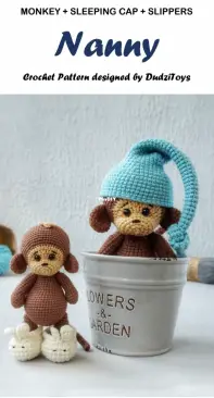 Dudzi Toys - Inna Devyaten - Monkey Nanny Sleeping Cap and Slippers