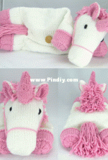 Knitting By Post - Suki The Unicorn Pyjama Case