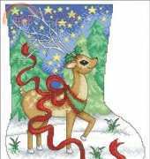 Reindeer Stocking by Durene Jones from Cross Stitch Gold 115