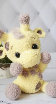 Crochet toys by Olga - Olga Gaevskaya - Giraffe in the Teddy style - Жирафик в стиле тедди - Russian