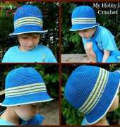 My Hobby is Crochet - Crochet sun hat for boys Ocean and sun  - Free
