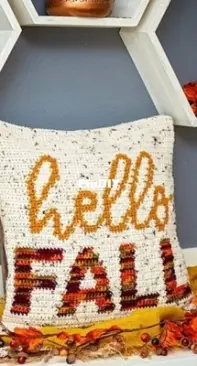 Stephanie Buckner - BrianaKdesigns - Hello Fall Crochet Pillow