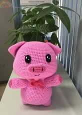 Pig amigurumi made by me