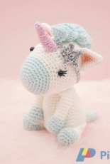 The Little Hook Crochet - Little Aqua Girl - Bubbles and Bongo - Erinna Lee - Aurora the Unicorn