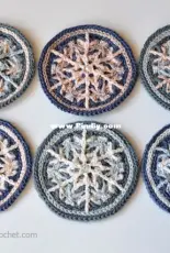 Frozen snowflake overlay crochet - Lilla Björn