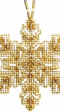 Mill Hill - Beaded Holiday MH21-2012 Golden Snowflake