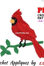 Elaine DAngels -  Crochet Patterns Appliques Cardinal