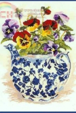 Pansies in a Teapot (Discontinued Product) - Samco