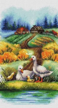 Lkacross - Geese by Natalia Orehova/Orekhova . Орехова Наталья Гуси