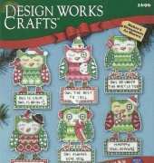 Design Works 1696 - Happy Owlidays Ornament Set - Plastic Canvas